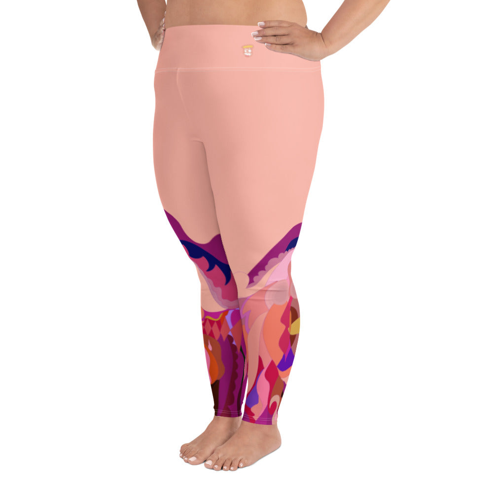 Bubblegum Pink "Jubilee" Plus Size Leggings