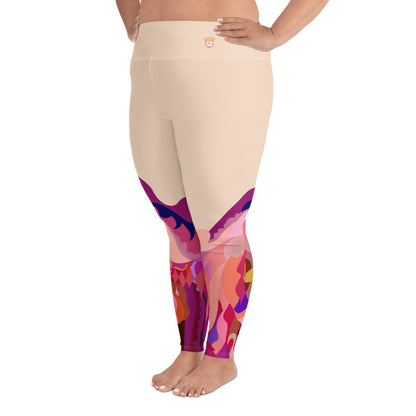 Almond Cream "Jubilee" Plus Size Leggings