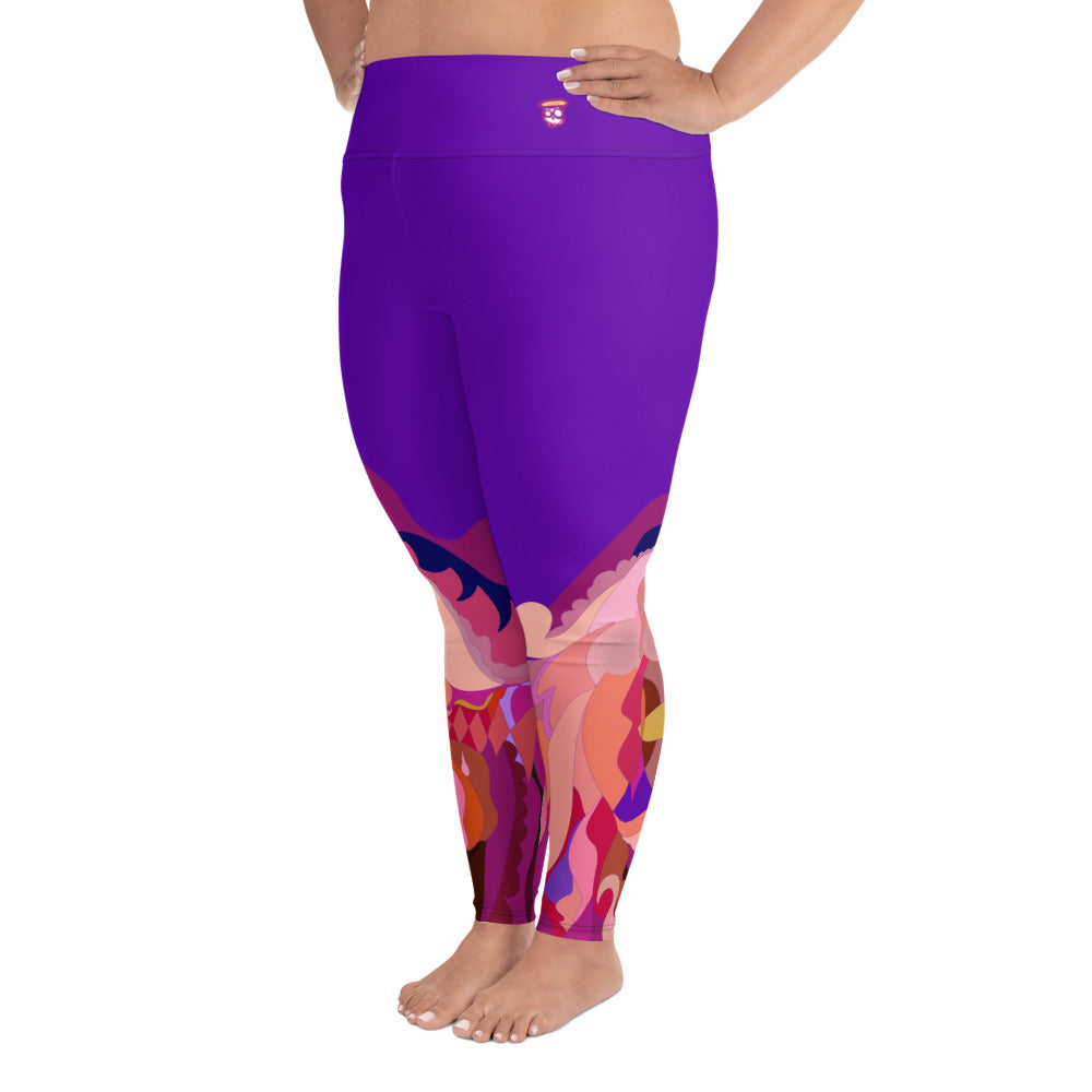 Purple Violet "Jubilee" Plus Size Leggings