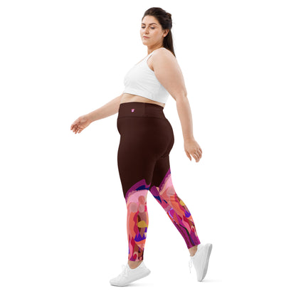 Deep Brown "Jubilee" Plus Size Leggings