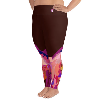 Deep Brown "Jubilee" Plus Size Leggings