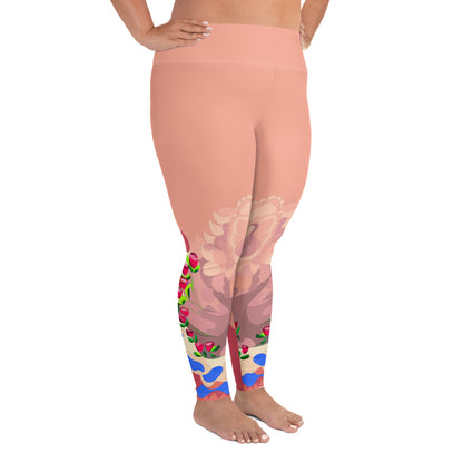 Pinky Mauve Dragon Yoga Leggings (Plus)