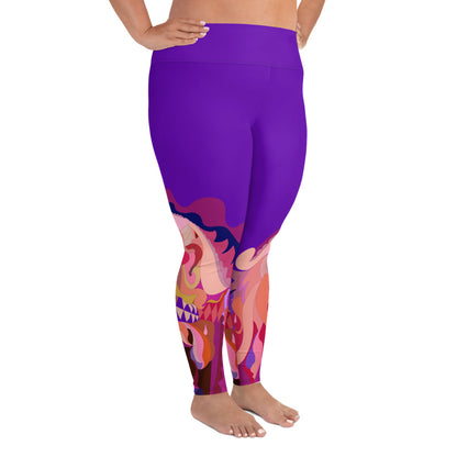 Purple Violet "Jubilee" Plus Size Leggings