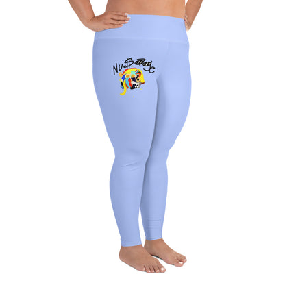 ‘’Pharaoh” Powder Blue Plus Size Leggings