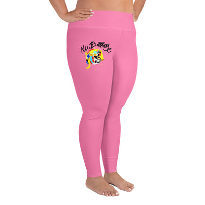 ‘’Pharaoh” Cotton Candy Pink Plus Size Leggings