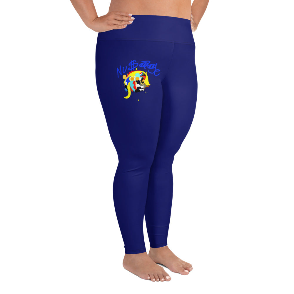 ‘’Pharaoh” Royal Blue Plus Size Leggings