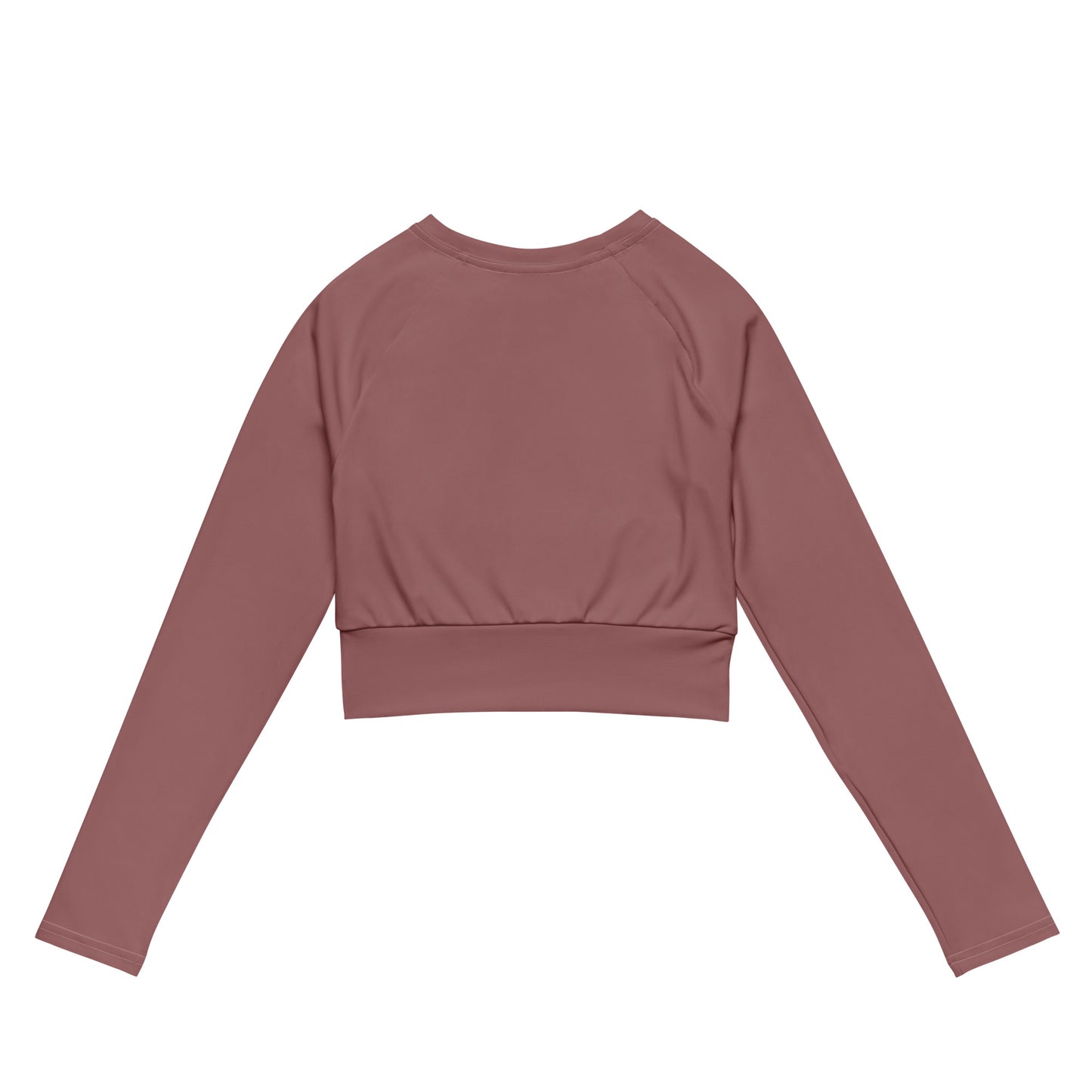 Chocolate Mauve Dragon Long-Sleeve Crop Top