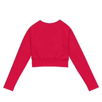 Valentine Pink "Jubilee" Long-Sleeve Crop Top (Plus Size)