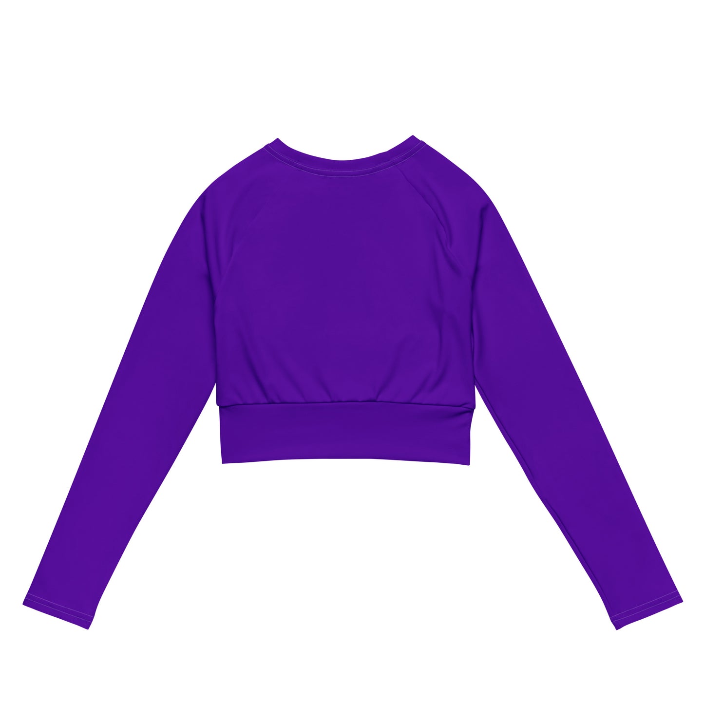 Purple Violet Long-Sleeve Crop Top (Plus Size)