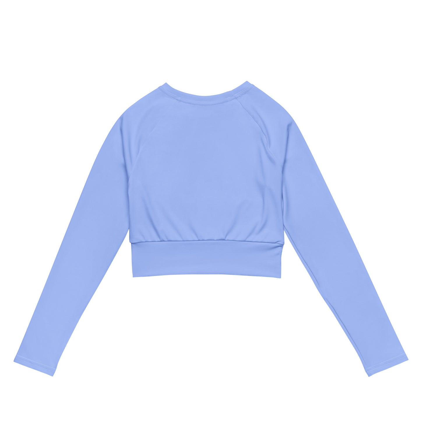 ‘’Pharaoh” Powder Blue Long-sleeve Crop Top (Plus)