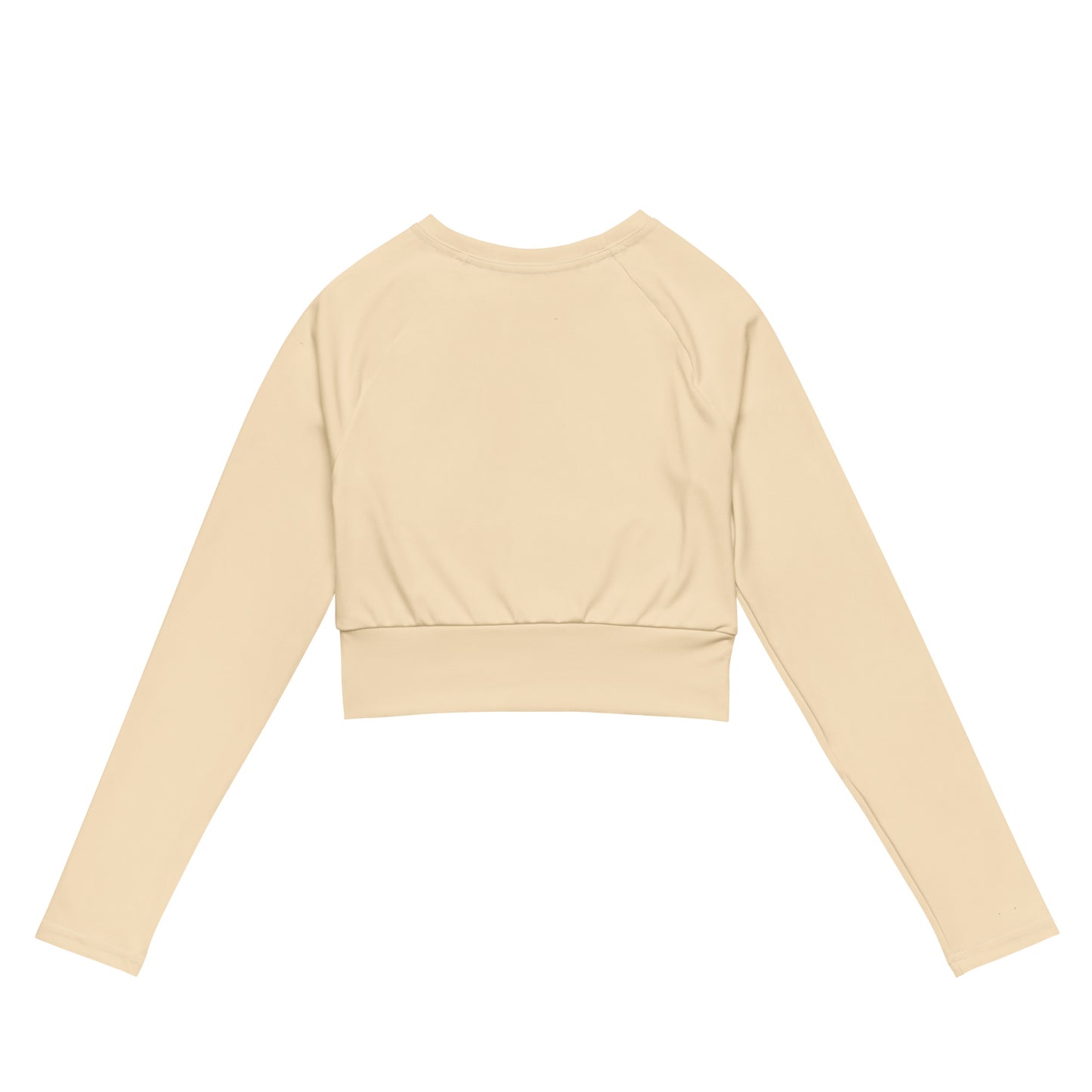 ‘’Pharaoh” Vanilla Cream Long-sleeve Crop Top (Plus)