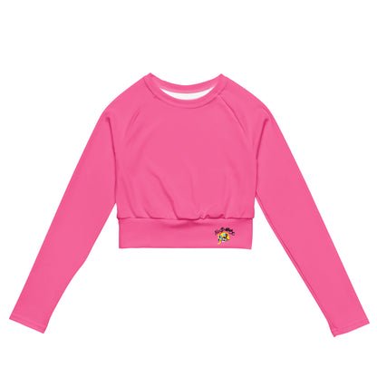 ‘’Pharaoh” Cotton Candy Pink Long-sleeve Crop Top