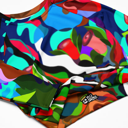 Swimming in Tulips Long-Sleeve Crop Top (Plus)