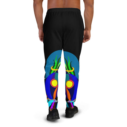 Black Flaming Legs Joggers