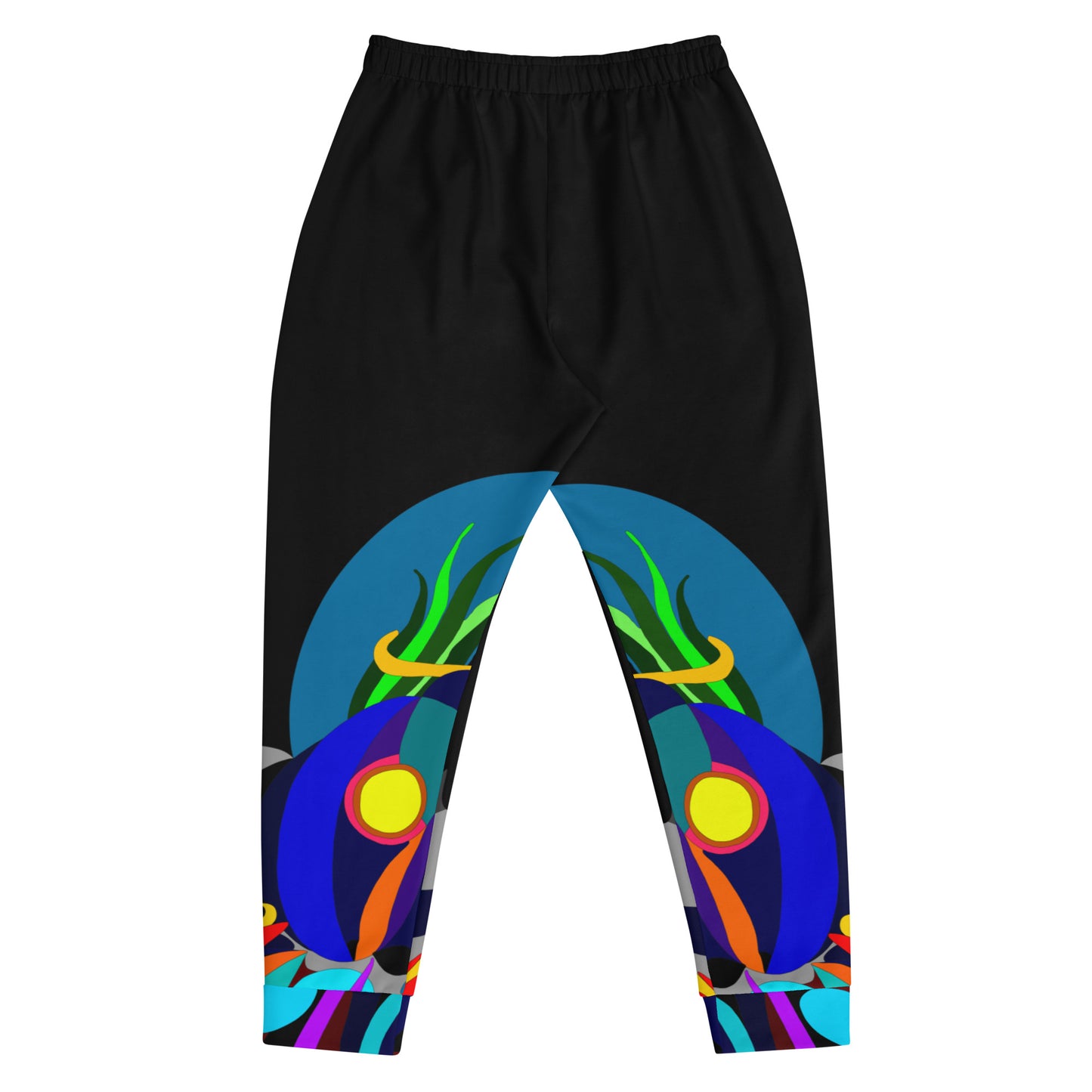 Black Flaming Legs Joggers