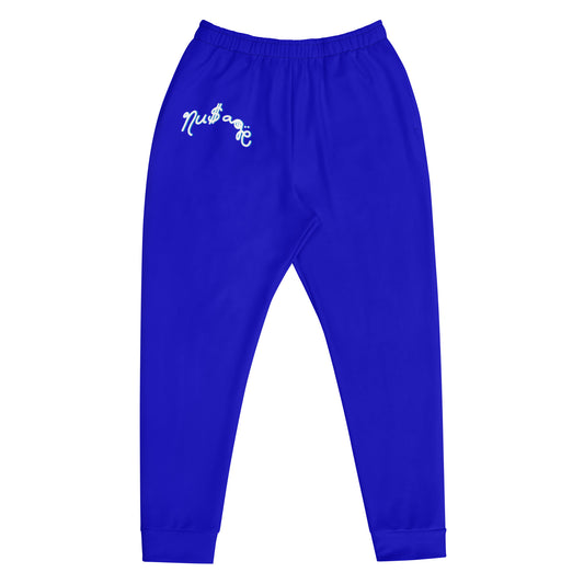 NuSage Blue Logo Men's Joggers (Bright Blue)