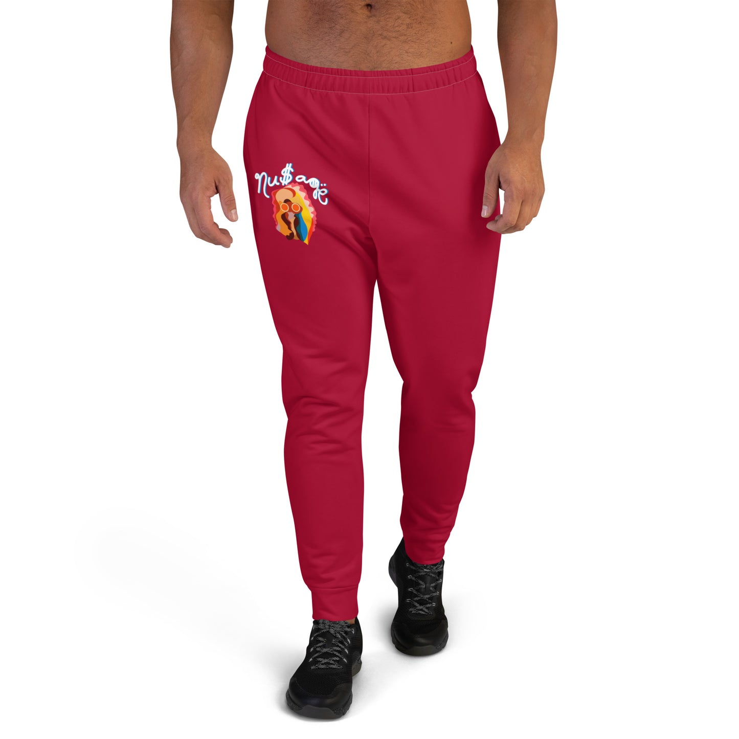 NuSage White with Blue Accent Awaken Men's Joggers (Cherry Red)