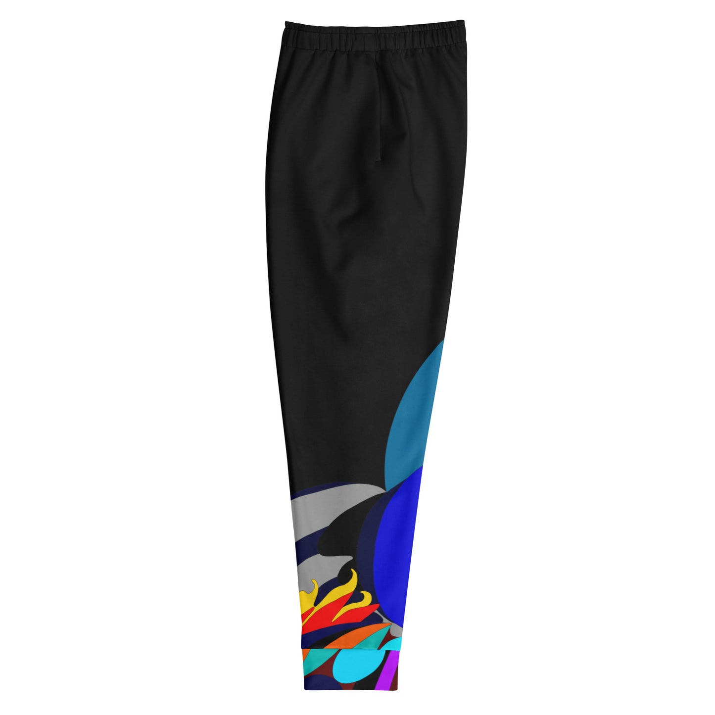 Black Flaming Legs Joggers