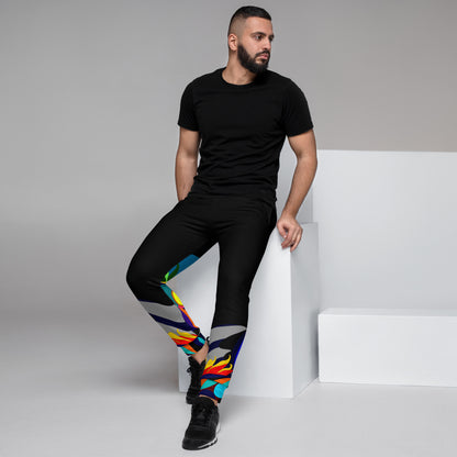 Black Flaming Legs Men's Joggers (Set)