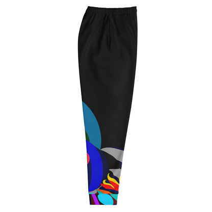 Black Flaming Legs Men's Joggers (Set)