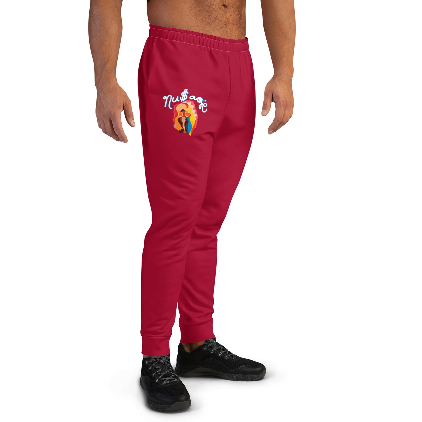 NuSage White with Blue Accent Awaken Men's Joggers (Cherry Red)