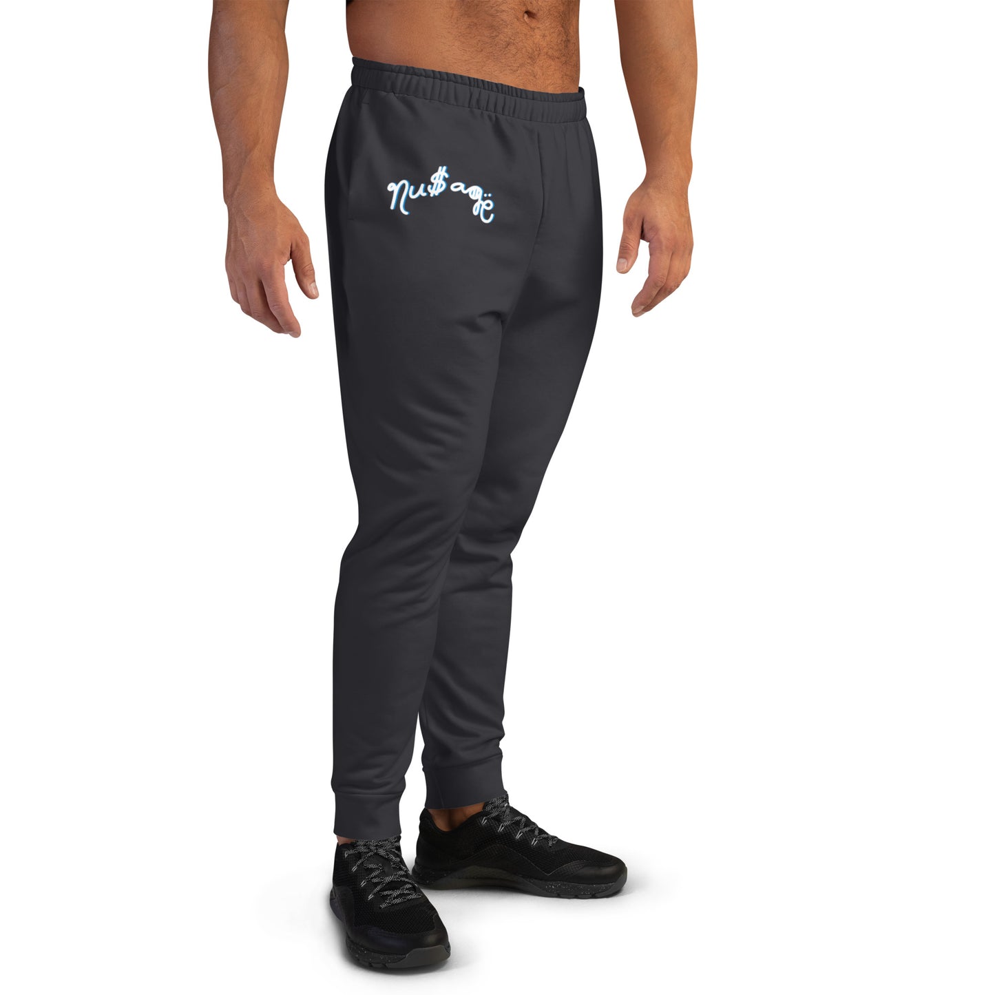 NuSage Blue Logo Men's Joggers (Charcoal)