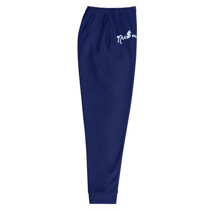 NuSage Blue Logo Men's Joggers (Midnight Navy Blue)