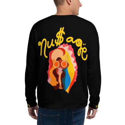 NuSage Gold Awaken on Back Men's Sweatshirt (Black)2