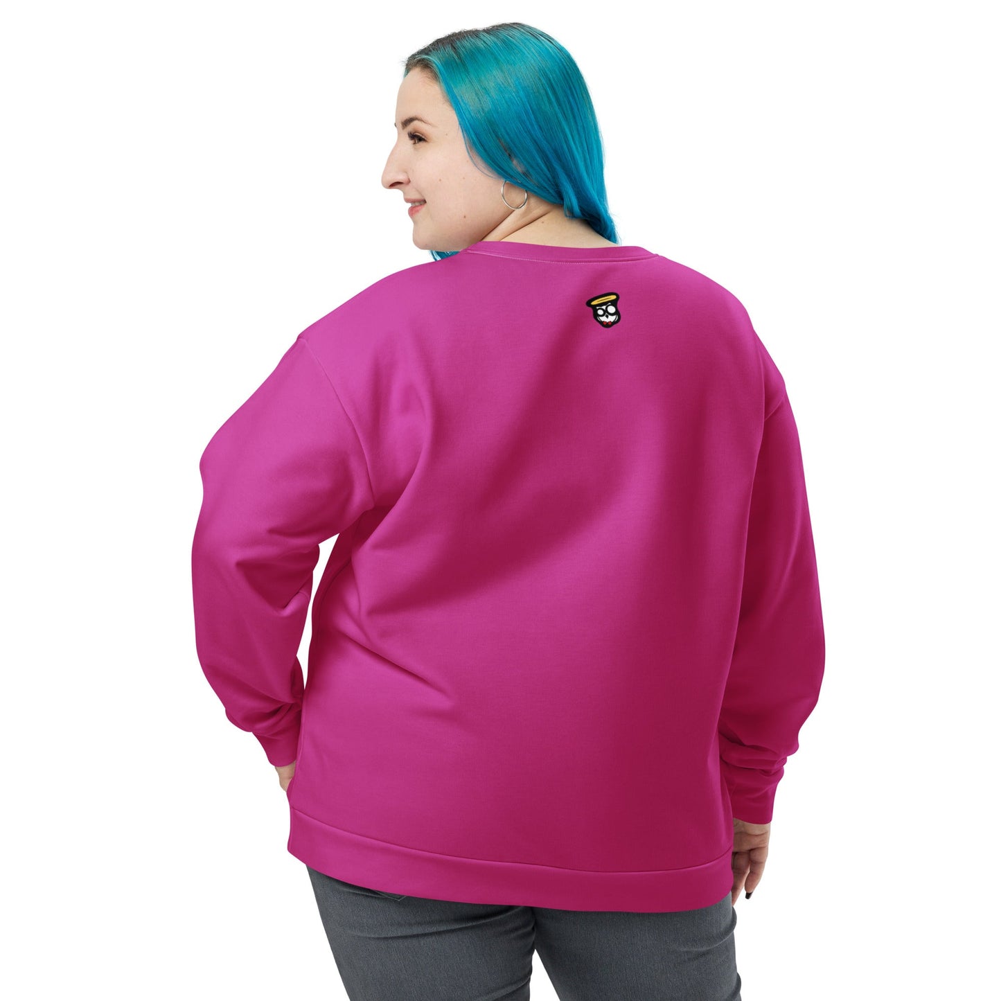 NuSage Awaken Pocket Women's Sweatshirt (Dark Pink) (Plus Size)