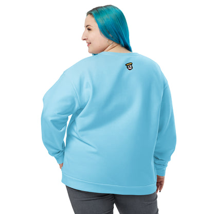 NuSage Awaken Pocket Women's Sweatshirt (Baby Blue) (Plus Size)