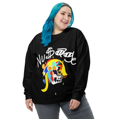 Grace White Women's Sweatshirt (Black) (Plus Size)