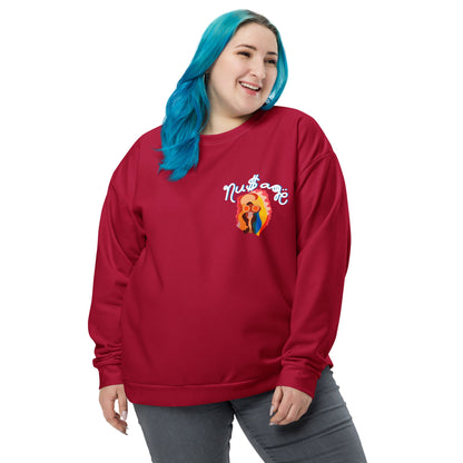 NuSage Awaken Women's Sweatshirt (Cherry Red) (Plus Size)