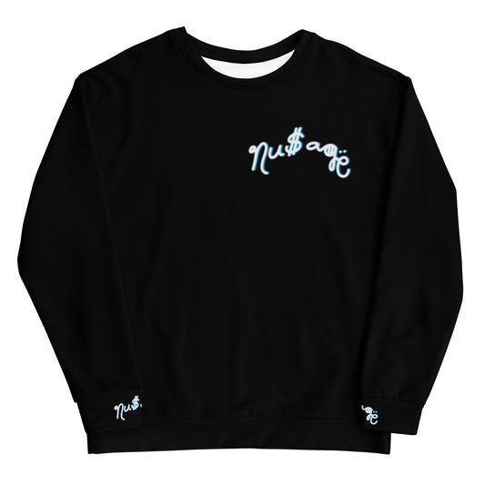 NuSage Blue Awaken on Back Women's Sweatshirt (Black) *