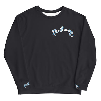 NuSage Blue Wordmark Sweatshirt  (Charcoal)