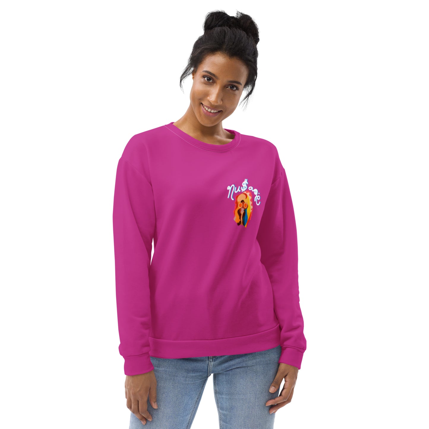 NuSage Awaken Pocket Women's Sweatshirt (Dark Pink)