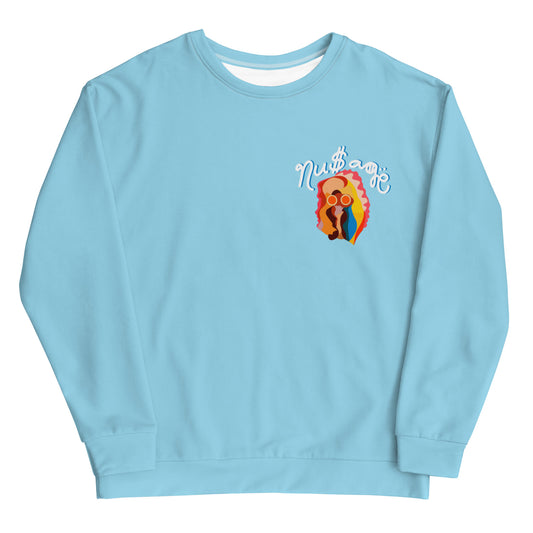 NuSage Awaken Pocket Women's Sweatshirt (Baby Blue)