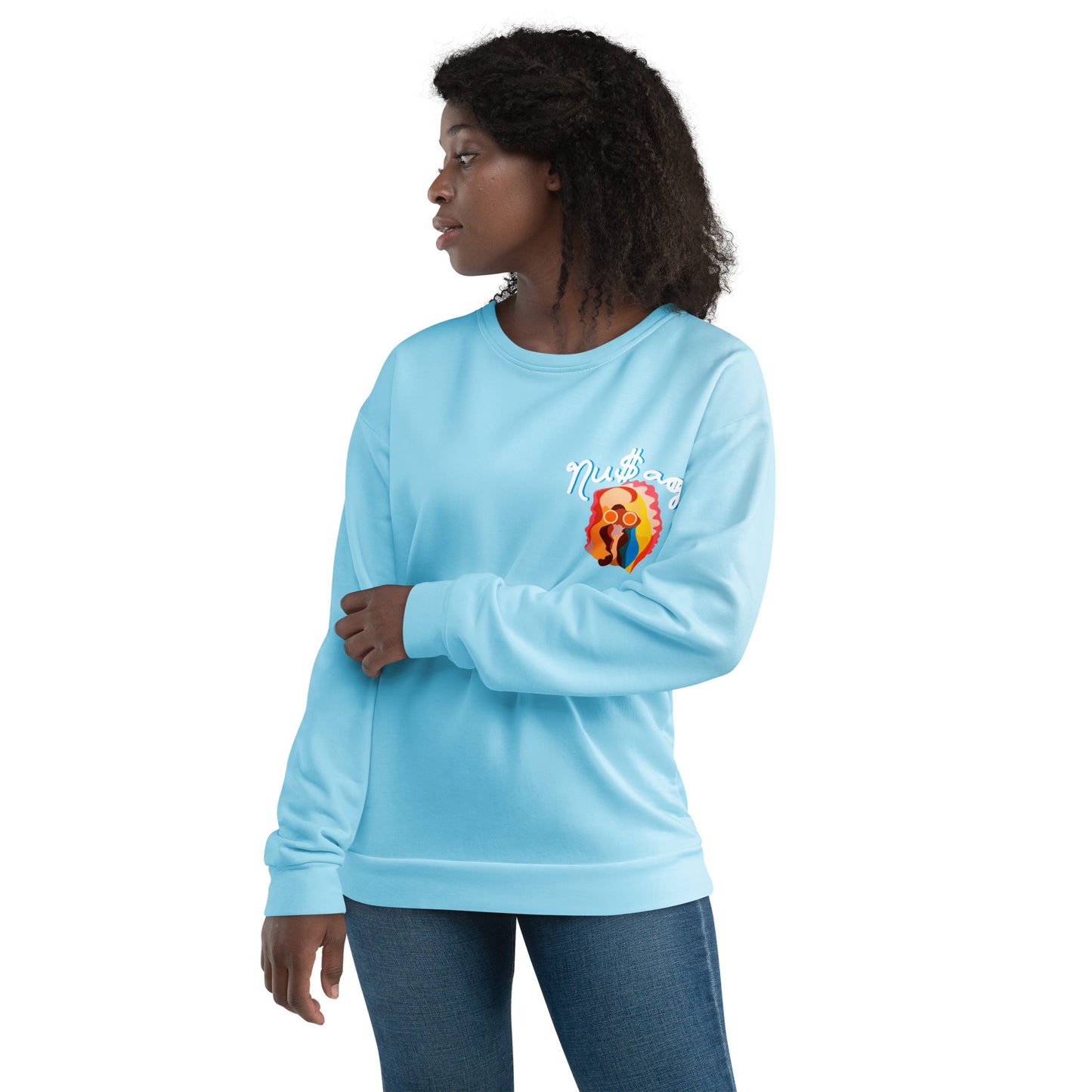 NuSage Awaken Pocket Women's Sweatshirt (Baby Blue)