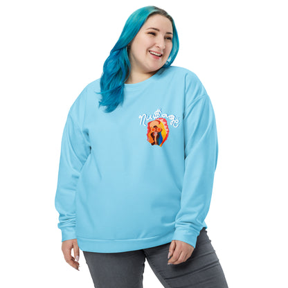 NuSage Awaken Pocket Women's Sweatshirt (Baby Blue) (Plus Size)