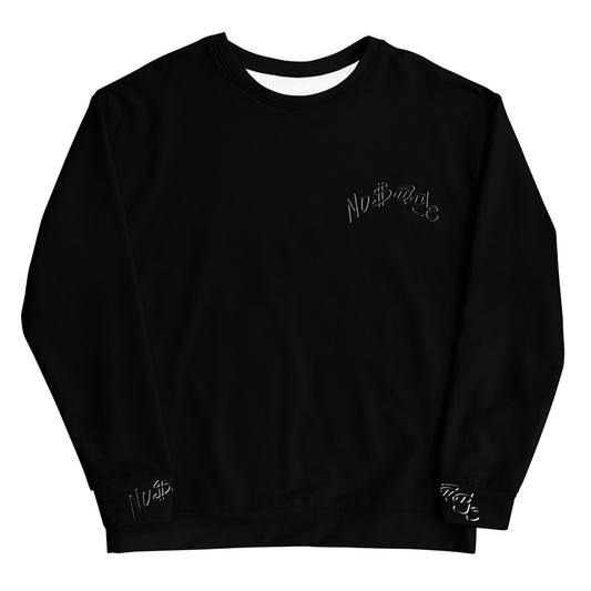 Black on Black Nusage with NuSage in Back Sweatshirt