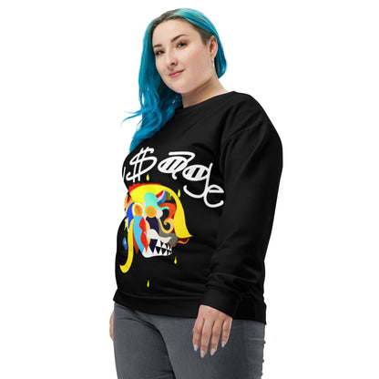 Grace White Women's Sweatshirt (Black) (Plus Size)