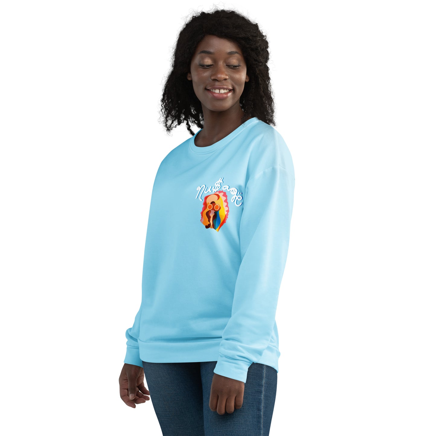 NuSage Awaken Pocket Women's Sweatshirt (Baby Blue)