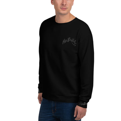 Black on Black Nusage with NuSage in Back Sweatshirt