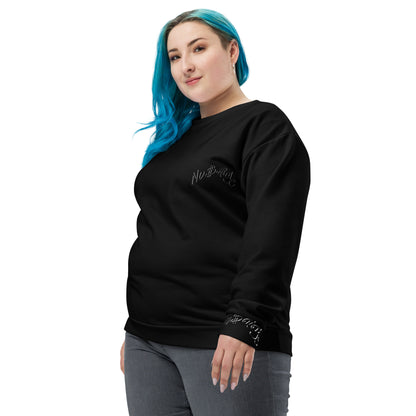 Black on Black Nusage with NuSage in Back Sweatshirt