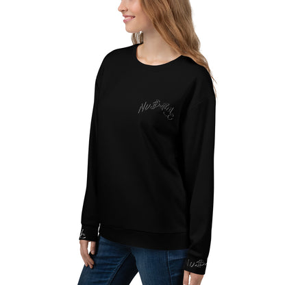 Black on Black Nusage with NuSage in Back Sweatshirt