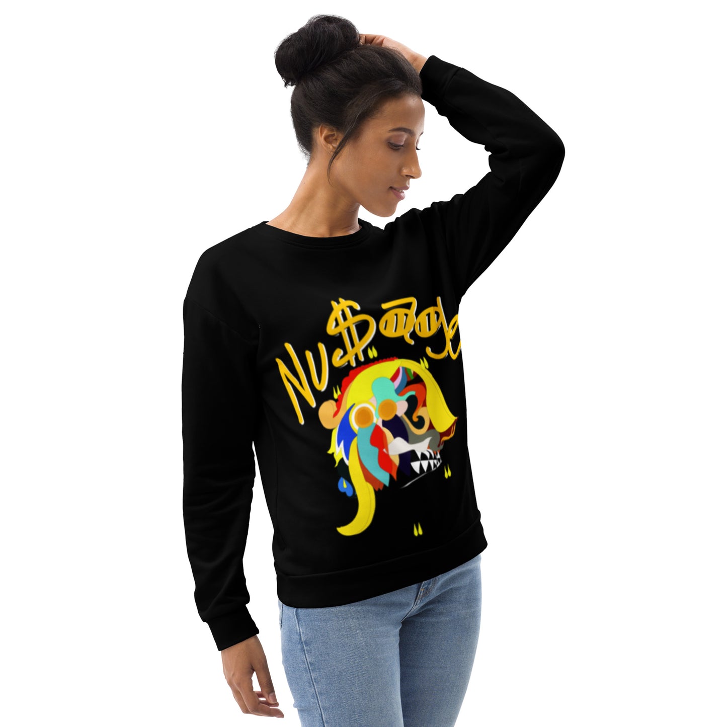 Grace Golden Double Drip Women's Sweatshirt (Black)