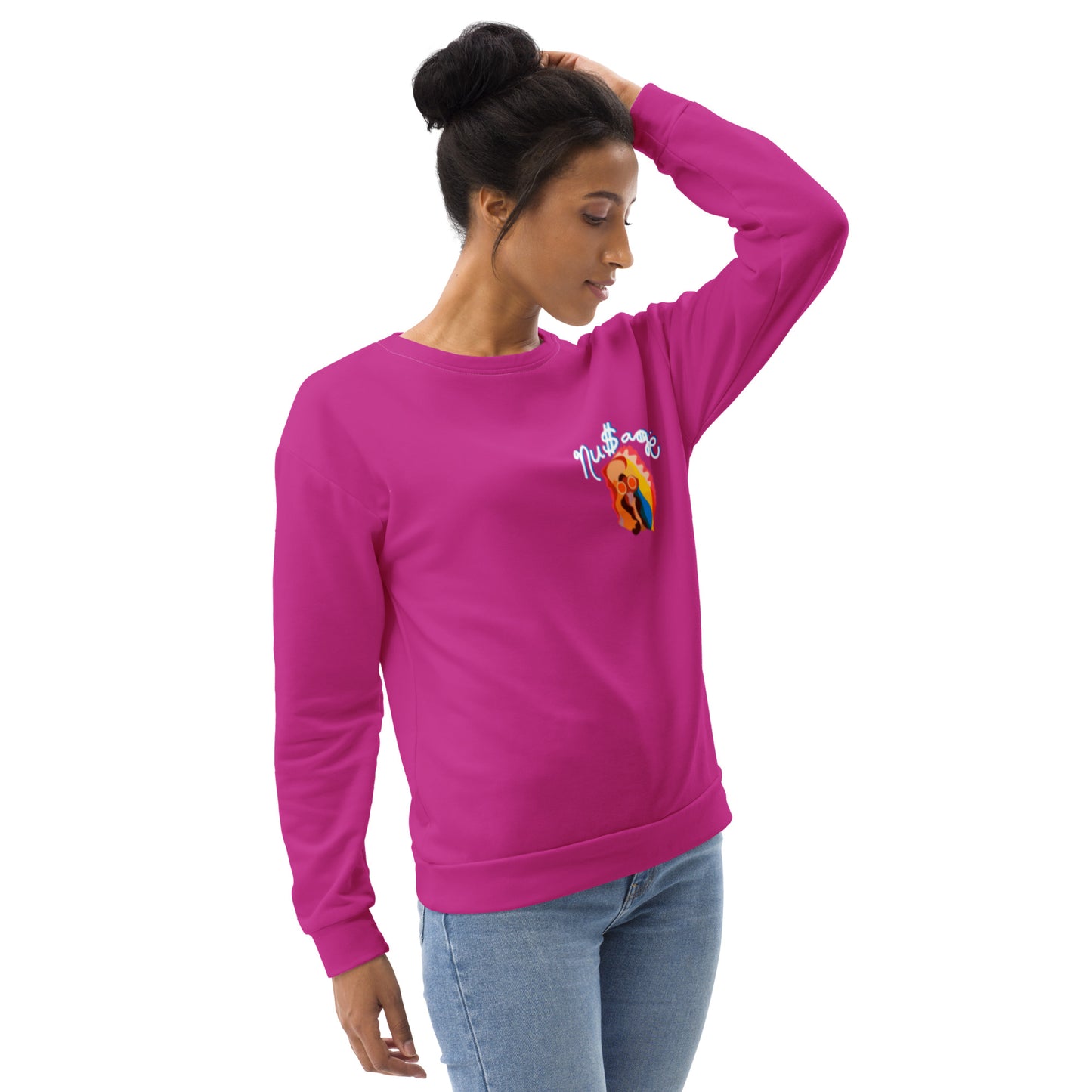 NuSage Awaken Pocket Women's Sweatshirt (Dark Pink)