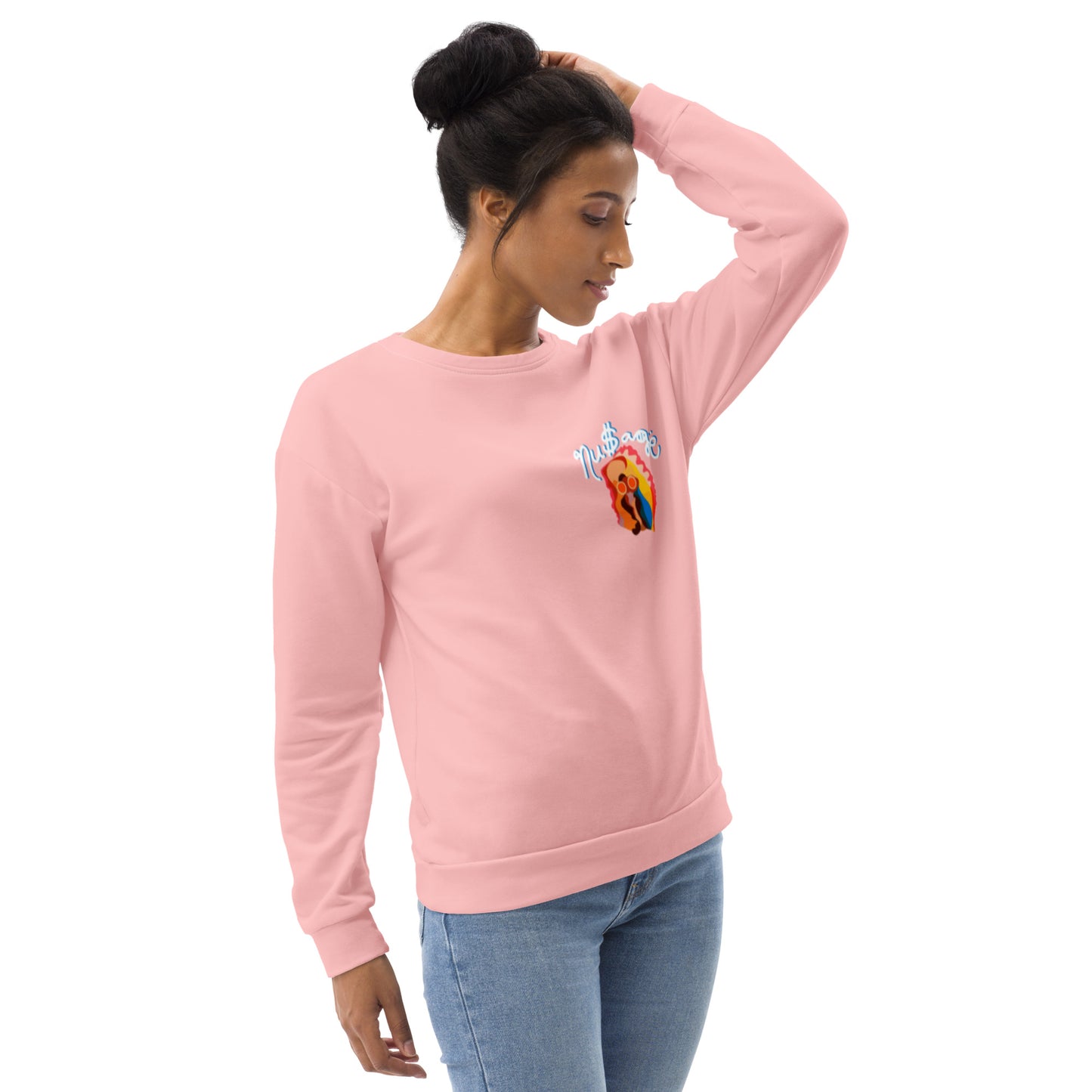 NuSage Awaken Pocket Women's Sweatshirt (Soft Pink)