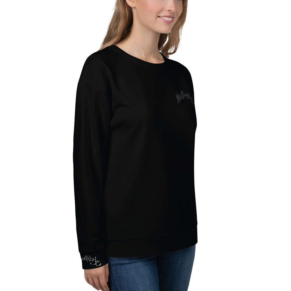 Black on Black Nusage with NuSage in Back Sweatshirt