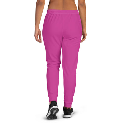 NuSage Blue Logo Emblem Women's Joggers (Dark Pink)