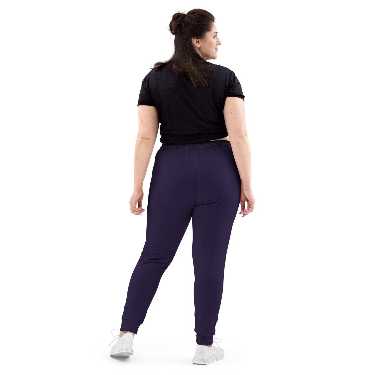 NuSage Blue Logo Women's Joggers (Deep Purple) (Plus Size)